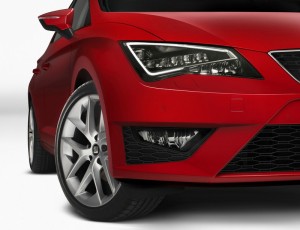 Die Scheinwerfer des 2013-er Seat Leon