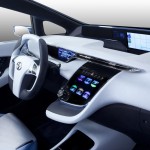 Der Innenraum des Toyota Brenstoffzellen-Fahrzeugs