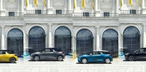 Citroen DS3 in vier verschiedenen Farben