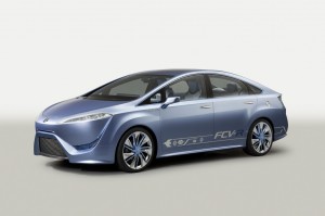 Toyota Brenstoffzellen-Fahrzeug in der Seitenansicht