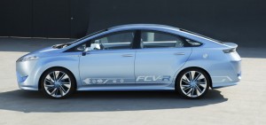 Auto von Toyota mit Wasserstoffantrieb