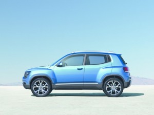 Die Seitenpartie des VW-SUV Taigun