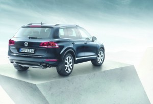Die Heckpartie des VW Touareg-Sondermodells Edition X