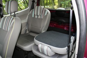 Die hinteren Sitze des Renault Twingo Liberty 1.2