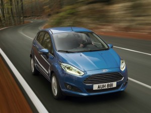 Ford Fiesta in Blau (Facelift, 2013er)