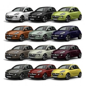 Viele verschiedene Farben für den neuen Opel Adam