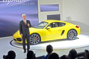 Neuer Porsche Cayman auf der Automobilmesse Los Angeles Auto Show 2012
