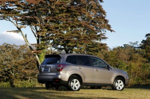 Subaru Forester 2013 in der Heck- Seitenansicht