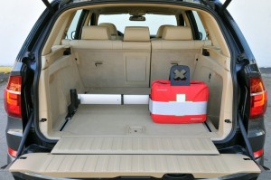 Der Kofferraum des BMW X5 xDrive40d Modelljahr 2010