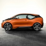 BMW i3 Concept Coupe in Orange in der Seitenansicht