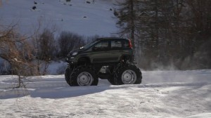 Der Allrad Fiat Panda Bigfoot in der Seitenansicht