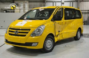 So sah der Hyundai H1 nach dem Crashtest aus
