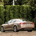 Die Heck und Seitenpartie des Maserati Quattroporte