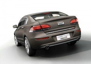 Der chinesische Qoros GQ3 von hinten