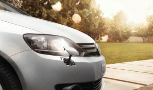 Die Scheinwerfer des VW Sondermodells Golf Plus Life