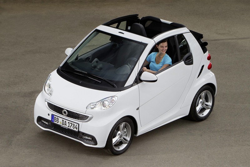 smart fortwo Cabriolet facelift in der Farbe Weiss