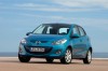 Mazda2 Facelift 2010 in blau in der Frontansicht