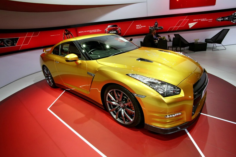 Nissan Usain Bolt Gold GT-R Limited Edition auf der Detroit Motor Show 2013