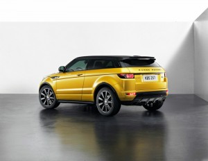 Die Heckpartie des Range Rover Evoque Yellow Edition