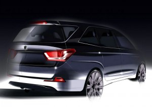 Die Heckpartie des neuen Ssangyong Rodius