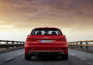 Die Heckschürze und Rückleuchten des Audi RS Q3