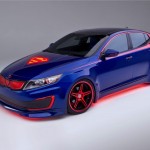 Dieser Kia Optima Hybrid Superman wird auf der Chicago Motorshow 2013 zu sehen sein
