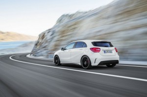 Die Heckpartie des Mercedes-Benz A 45 AMG 2013