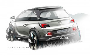 Opel Adam Rocks Conzept in der Heckansicht