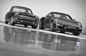 Der 911er 2.0 Coupe aus dem Jahr 1964 das und 911 Carrera 4S Coupe