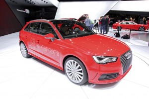 der A3 Sportback E-Tron auf der Genfer Automobilmesse 2013