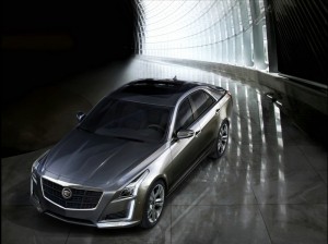 Cadillac CTS 2014 in silber (Front, Seite)