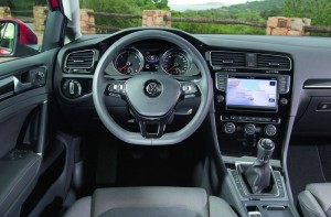 Der Sicht des Fahrers im Volkswagen Golf