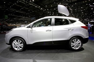 Die Seitenpartie des Hyundai ix35