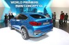 Heckansicht des BMW X4 (in Blau) Shanghai Motor Show 2013