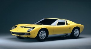 1972er Lamborghini Miura P 400 SV in gelb
