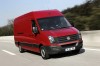 VW Crafter in rot in der Frontansicht