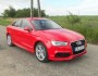 rote Audi A3 Limousine 2013er Modell in der Frontansicht