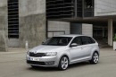 Der Rapid Spaceback von Skoda in Der Frontansicht