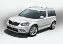 Der Yeti Facelift 2014 von Skoda in weiß
