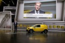 Der Lademeister VW E-Load-Up in gelb