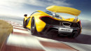 Die Heckpartie des McLaren P1 Fahraufnahme