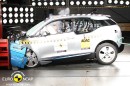 Das Elektroauto BMW i3 wird frontal gecrasht