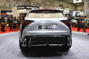 Die Heckansicht des Crossover-Modells Lexus LF-NX