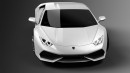 weißer Lamborghini Huracàn 2014 in der Frontansicht