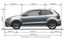 Volkswagen Polo 2014 Spurbreite, höhe und länge