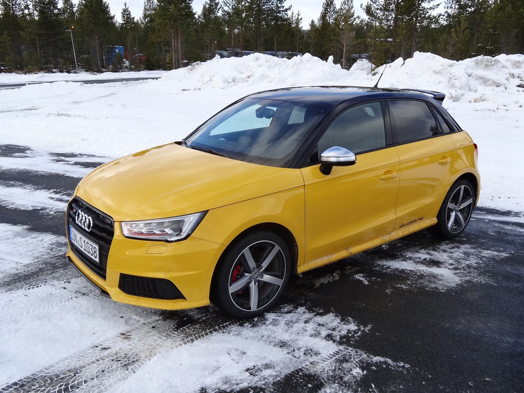 Audi S1 Quattro Sportback in Gelb, Außenaufnahme