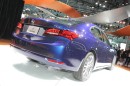 Dunkelblauer Acura TLX Modelljahr 2014 auf New York Motor Show
