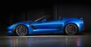Die Seitenansicht eines 2014er Chevrolet Corvette ZR06 Convertible