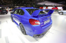 Fotoaufnahme von der neuen (2014) Subaru WRX STi auf einer Automesse