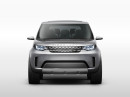 Die Frontpartie der Studie Land Rover Discovery Vision Concept mit Laser Scheinwerfer
